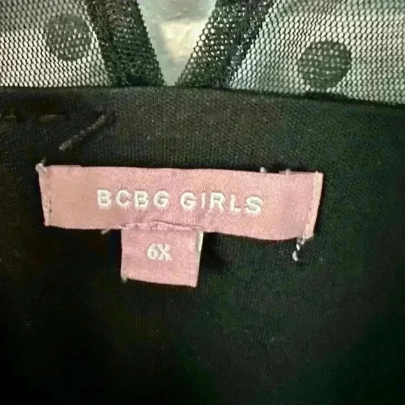 BCBG GIRLS Girls' Flocked Mesh black Dress size 6 - Picture 5 of 6